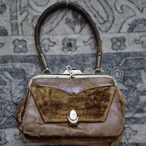 Vintage Brown Leather Handbag